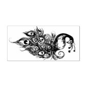 ピーコックフェザーティール（緑がかった色）ピーコック ラバースタンプ (インプリント)