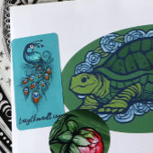 ピーコックフェザーティール（緑がかった色）ピーコック ラベル