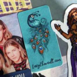 ピーコックフェザーティール（緑がかった色）ピーコック ラベル