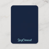 ピーコックフェザーティール(緑がかった色)ピーコック 名刺 (裏面)