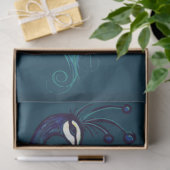 ピーコックフェザーティール（緑がかった色）ピーコック 薄葉紙 (ギフト)