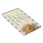 ピーコックフェザーティール(緑がかった色)モロッコタイル救ザダット マグネット (右側)