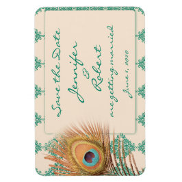 ピーコックフェザーティール（緑がかった色）モロッコタイル救ザダット マグネット