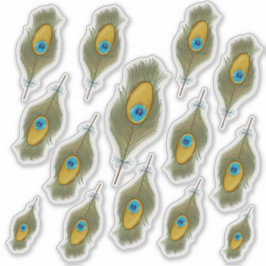 ピーコックフェザーデカール シール