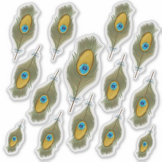 ピーコックフェザーデカール シール (正面)