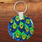 ピーコックフェザーデザイン キーホルダー (正面)