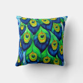 ピーコックフェザーデザイン クッション (裏面)