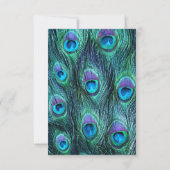 ピーコックフェザードラマ結婚式招待状- RSVP (裏面)