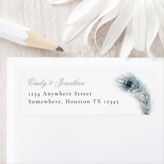 ピーコックフェザーニューライウェズ結婚差出人住所ズ ラベル (インサイチュ)