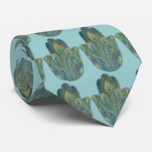 ピーコックフェザーハムザ ネクタイ (ロール)