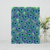 ピーコックフェザーパターン（の模様が）あるスクラップブック紙 (スタンド正面)