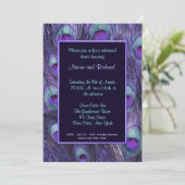 ピーコックフェザーパープルリハーサルディナー招待状 招待状 (スタンド正面)