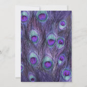 ピーコックフェザーパープルリハーサルディナー招待状 招待状 (裏面)