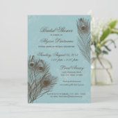 ピーコックフェザーブライダルシャワー 招待状 (スタンド正面)