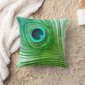 ピーコックフェザーブルーグリーン芸術的抽象芸術クール クッション (ブランケット)