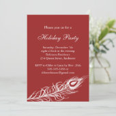 ピーコックフェザーホリデーパーティー招待状 招待状 (スタンド正面)