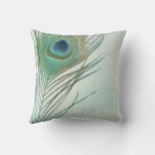 ピーコックフェザーボーホシックウォーターカラーカスタム クッション (裏面)