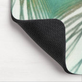 ピーコックフェザーボーホシックウォーターカラーカスタム マウスパッド (コーナー)