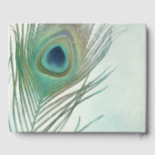 ピーコックフェザーボーホシックウォーター結婚カラー ゲストブック (裏面)