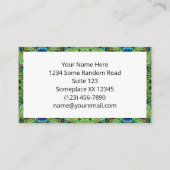 ピーコックフェザーマンダラエメラルドとブルーシンメトリ 名刺 (裏面)