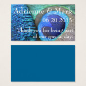 ピーコックフェザーメッセージカード (正面&裏面)