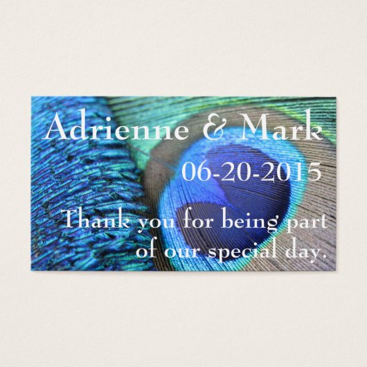 ピーコックフェザーメッセージカード (正面)