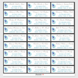 ピーコックフェザーモダンズ結婚ゲストアドレス シール