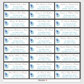 ピーコックフェザーモダンズ結婚ゲストアドレス シール