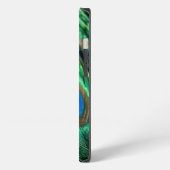 ピーコックフェザーラッキー iPhoneケース (左側面)
