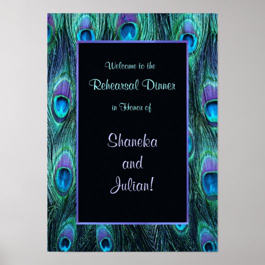 ピーコックフェザーリハーサルディナープリント ポスター (正面)