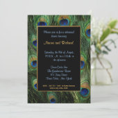 ピーコックフェザーリハーサルディナー招待状 招待状 (スタンド正面)