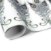 ピーコックフェザーヴィンテージアールヌーボーデザイン ラッピングペーパー (ロールコーナー)