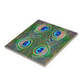 ピーコックフェザー万華鏡のように千変万化するパターンプリント タイル (側面)