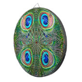 ピーコックフェザー万華鏡のように千変万化するパターンプリント ダーツボード (正面右)