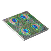 ピーコックフェザー万華鏡のように千変万化するパターンプリント ノートパッド (アングル)