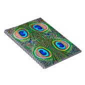 ピーコックフェザー万華鏡のように千変万化するパターンプリント ノートブック (右側)