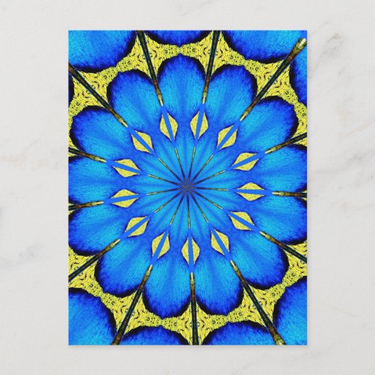 ピーコックフェザー万華鏡のように千変万化するパターン4 ポストカード (正面)