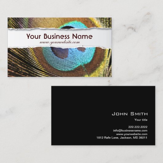 ピーコックフェザー名刺 名刺 (正面/裏面)