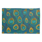 ピーコックフェザー抽象芸術 枕カバー (裏面)