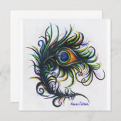 ピーコックフェザー招待状 招待状 (正面/裏面)