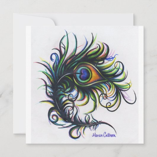 ピーコックフェザー招待状 招待状 (正面)