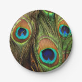 ピーコックフェザー紙プレート ペーパープレート (正面)