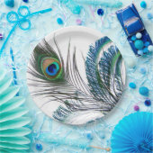 ピーコックフェザー紙プレート ペーパープレート (パーティー)