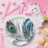 ピーコックフェザー紙プレート ペーパープレート (パーティー)