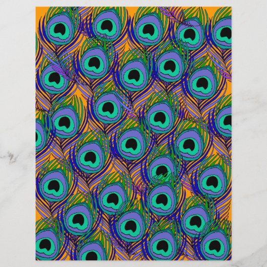 ピーコックフェザー紙 – トロピカルオレンジ (正面)