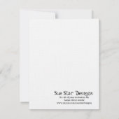 ピーコックフェザー結婚ズフラットサンキューカード 招待状 (裏面)