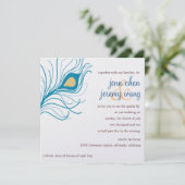 ピーコックフェザー結婚式の招待 招待状 (スタンド正面)