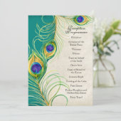 ピーコックフェザー結婚式招待状 招待状 (スタンド正面)