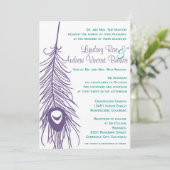 ピーコックフェザー結婚式招待状 招待状 (スタンド正面)