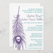 ピーコックフェザー結婚式招待状 招待状 (正面/裏面)